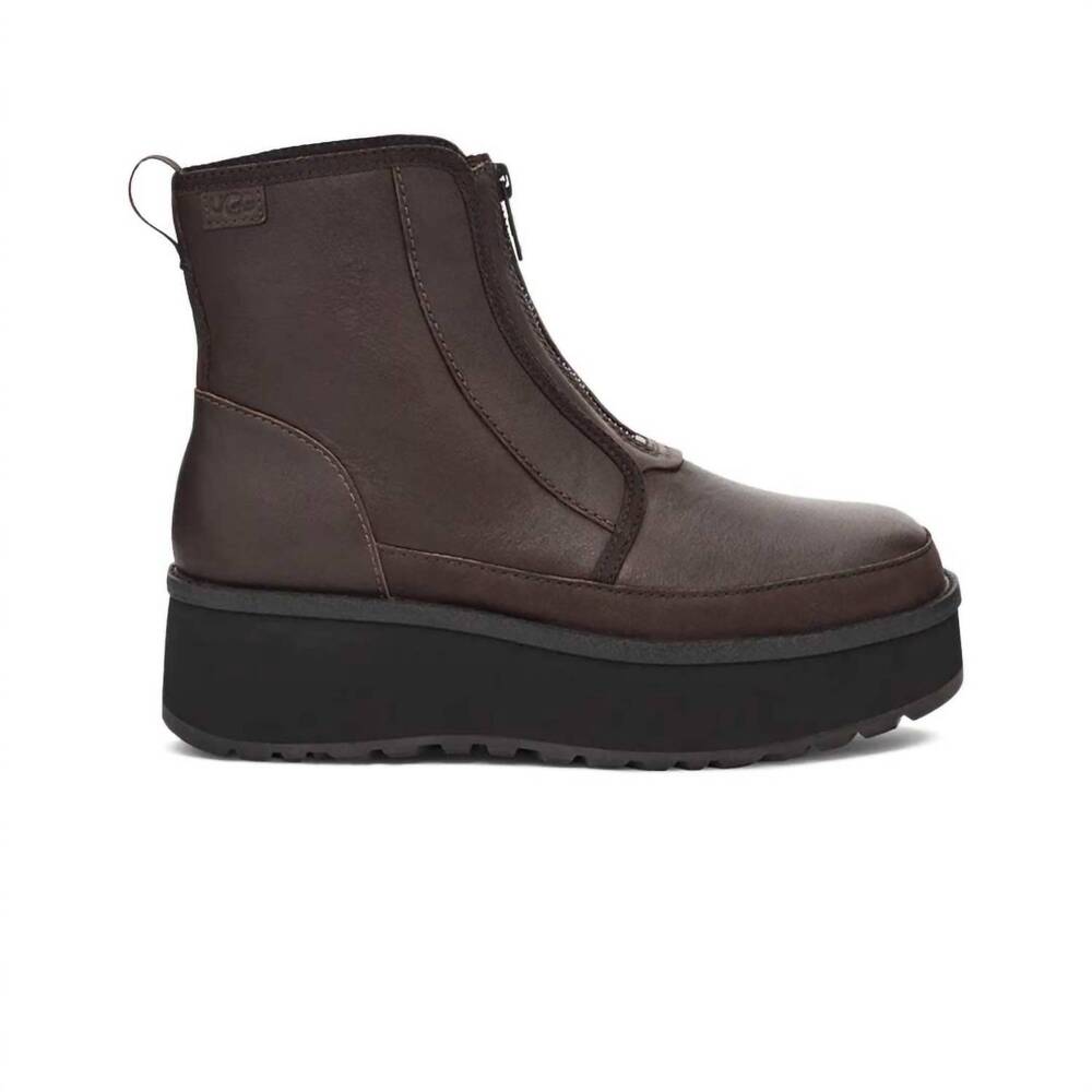 NEW UGG women's cityfunc zip boots in burnt cedar
